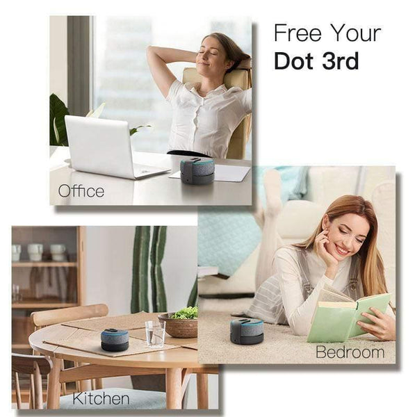 GGMM Original Portable Battery Base For Amazon Echo Dot 3rd Gen Rechargable Docking Station For Alexa Speaker With 8 Hours Play