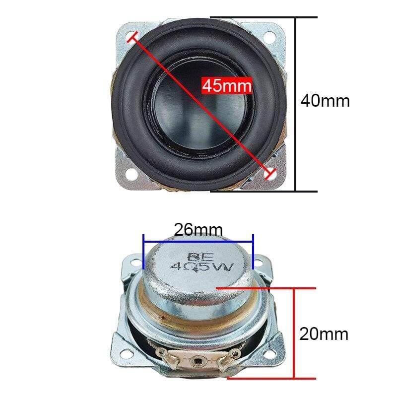 Planet Gates GHXAMP 1.5 Inch 40mm Full Range Speaker 4Ohm 5W Neodymium Bluetooth Speaker Aluminum Basin Repair Audio Driver Diy 2pc