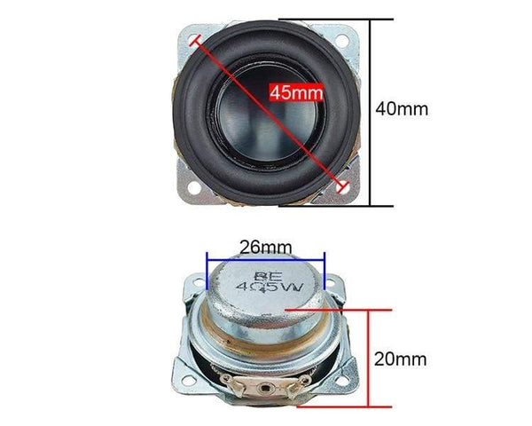 Planet Gates GHXAMP 1.5 Inch 40mm Full Range Speaker 4Ohm 5W Neodymium Bluetooth Speaker Aluminum Basin Repair Audio Driver Diy 2pc