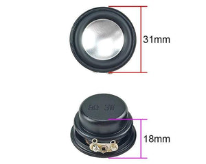 Planet Gates GHXAMP 1 Inch 31mm Full Range Speaker 8Ohm 3W Aluminum Film Rubber Edge Full Range Driver For Audio Parts Diy