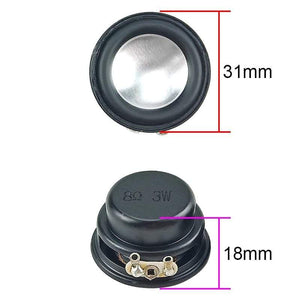 Planet Gates GHXAMP 1 Inch 31mm Full Range Speaker 8Ohm 3W Aluminum Film Rubber Edge Full Range Driver For Audio Parts Diy