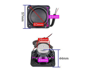 Planet Gates GHXAMP 2.25 Inch Full Range Speaker Neodymium Loudspeaker Unit 4OHM 20W Full Frequency Audio Driver Large Stroke ABS Frame 2PCS