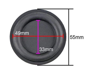 Planet Gates GHXAMP 2 Inch 55mm Speaker Bass Passive Radiator Special Woofer Vibration Diaphragm Dual Rubber Edges Subwoofer Auxiliary Driver