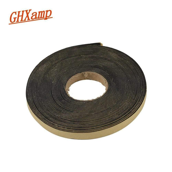 GHXAMP 2 Meter 10*1MM EVA Speaker Repair Sealing Strip Loudspeaker Black Single-sided Plastic Shockproof Absorber Gasket Seal