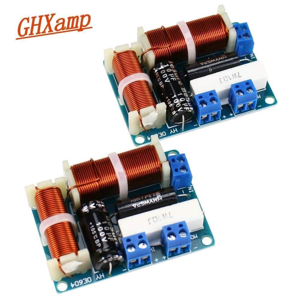 GHXAMP 2 Way Crossover Audio Speaker Board MINI Tweeter Bass Bookshelf HIFI Loudspeaker Frequency Divider Universal 80W 2PCS