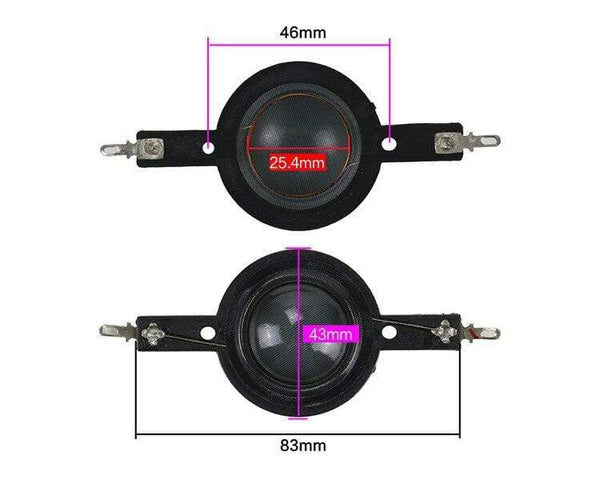 Planet Gates GHXAMP 25.4mm Dome Tweeter Voice Coil Transparent Silk Film Horn Tweeter Diaphragm Driver 25 Core Treble 6OHM 8OHM DIY 2PCS