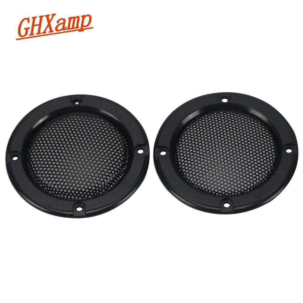 GHXAMP 2PCS 2 Inch Black Car Speaker Grill Mesh Enclosure Net Protective Cover DIY Speaker Accessories