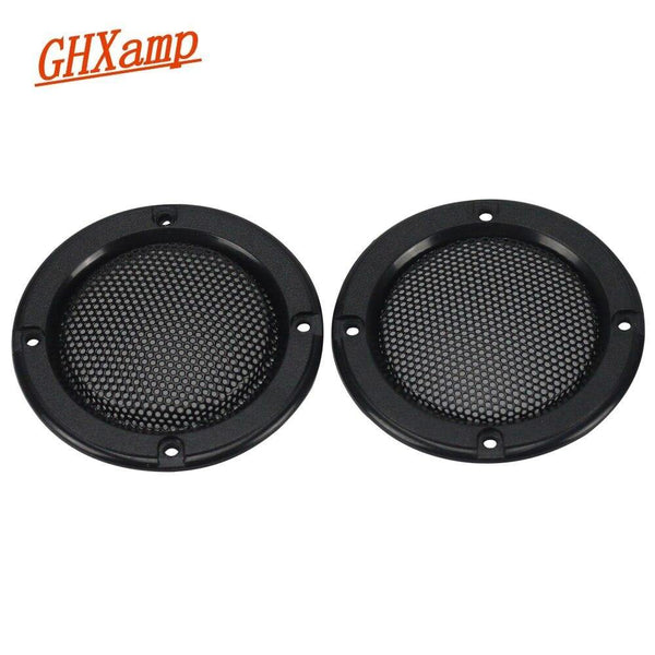 GHXAMP 2PCS 2 Inch Black Car Speaker Grill Mesh Enclosure Net Protective Cover DIY Speaker Accessories
