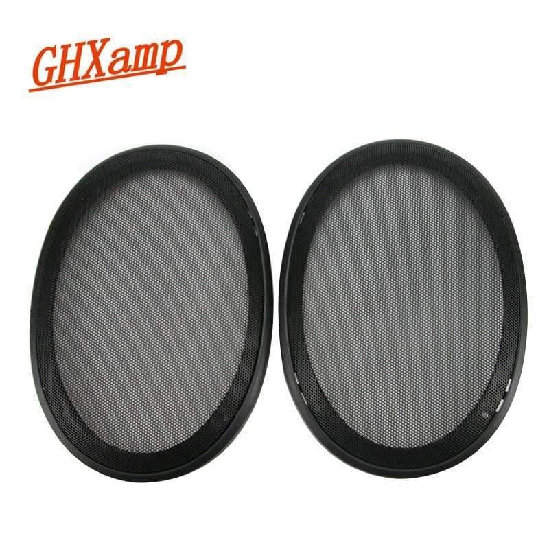 GHXAMP 2PCS 6*9 Inch Car Speaker Mesh Enclosure Net Cover Protective Grill Mesh Plastic Frame + Metal Cover