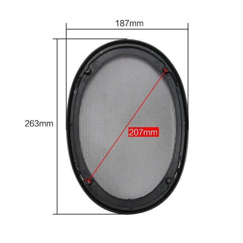 GHXAMP 2PCS 6*9 Inch Car Speaker Mesh Enclosure Net Cover Protective Grill Mesh Plastic Frame + Metal Cover