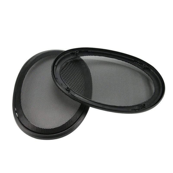 GHXAMP 2PCS 6*9 Inch Car Speaker Mesh Enclosure Net Cover Protective Grill Mesh Plastic Frame + Metal Cover