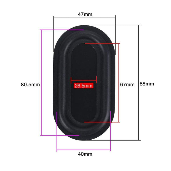 Planet Gates GHXAMP 2PCS Bass Passive Radiator Vibration Membrane Rubber for Auxiliary Low Frequency Subwoofer Protable Speaker Home-made DIY