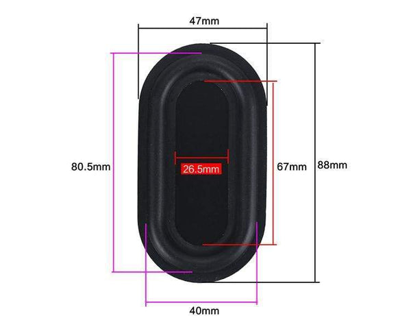 Planet Gates GHXAMP 2PCS Bass Passive Radiator Vibration Membrane Rubber for Auxiliary Low Frequency Subwoofer Protable Speaker Home-made DIY