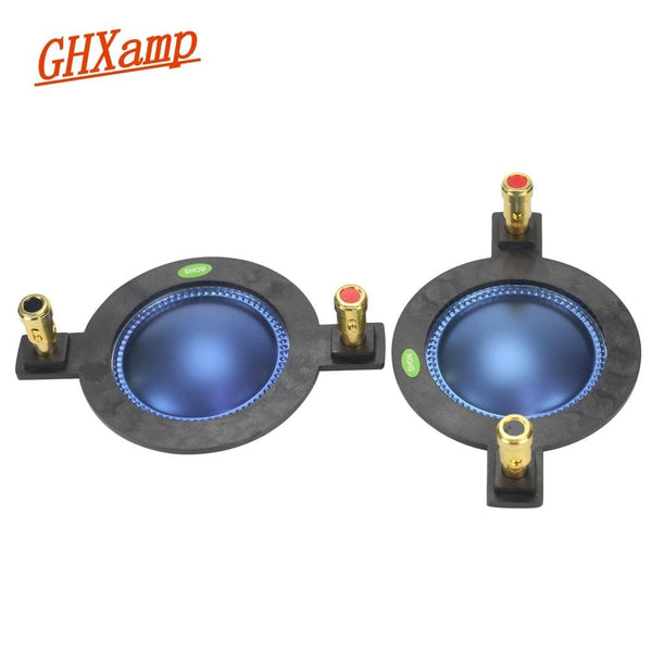 Planet Gates GHXAMP 44.4MM Voice Coil Blue Film 44 Core Horn Tweeter Driver Diaphragm Treble Speaker Repair DIY 8OHM 70-250W High-end 2PCS