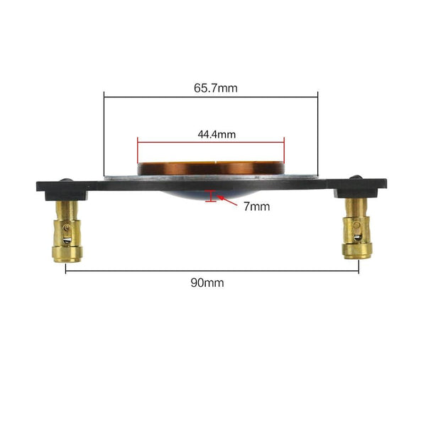 Planet Gates GHXAMP 44.4MM Voice Coil Blue Film 44 Core Horn Tweeter Driver Diaphragm Treble Speaker Repair DIY 8OHM 70-250W High-end 2PCS