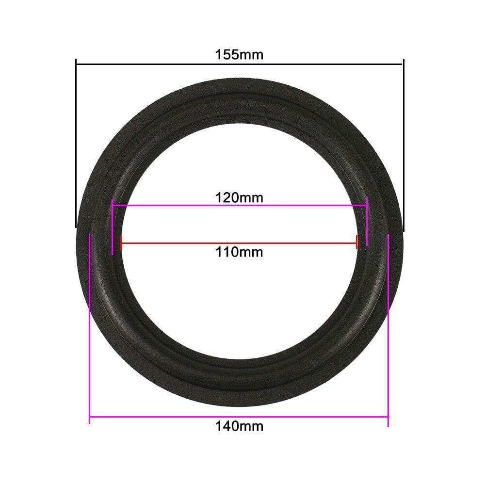 GHXAMP 6.5 Inch 155mm 140mm 120mm 110mm Speaker Suspension P14 Foam Edge Woofer Speaker Repairs 1Pairs