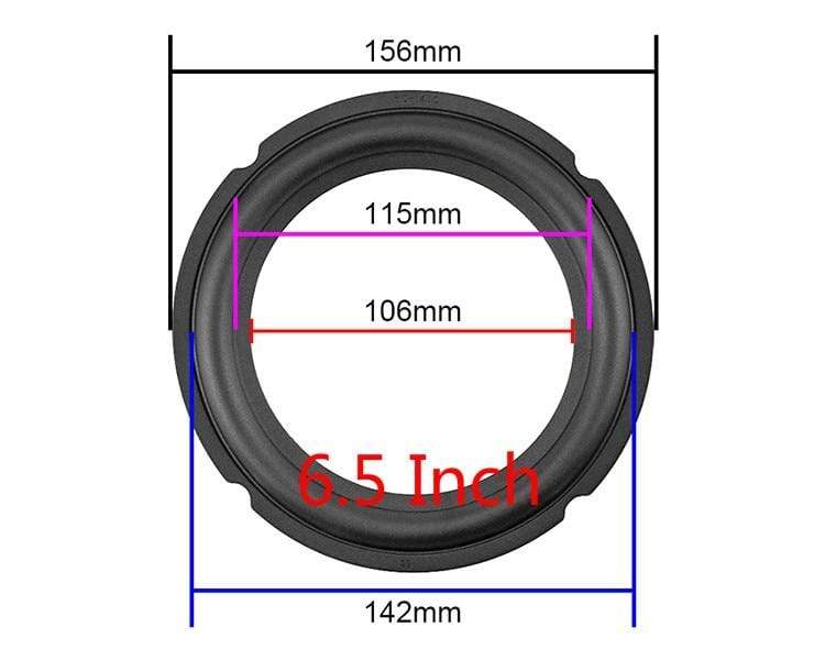 Planet Gates GHXAMP Speaker Rubber Edge 4 Inch 5Inch 6.5 Inch 8 Inch Notch Surround Fold Ring Repair Audio Speaker Rubber Suspension Part DIY