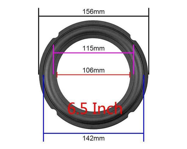 Planet Gates GHXAMP Speaker Rubber Edge 4 Inch 5Inch 6.5 Inch 8 Inch Notch Surround Fold Ring Repair Audio Speaker Rubber Suspension Part DIY