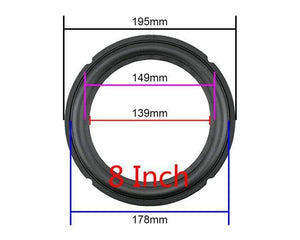 Planet Gates GHXAMP Speaker Rubber Edge 4 Inch 5Inch 6.5 Inch 8 Inch Notch Surround Fold Ring Repair Audio Speaker Rubber Suspension Part DIY