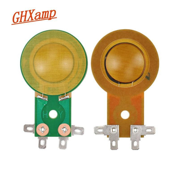 GHXAMP Universal 25.5mm Treble Voice Coil Horn Tweeter Diaphragm Resin Film Long Frame Driver Head Stage Speaker Repair 2PCS