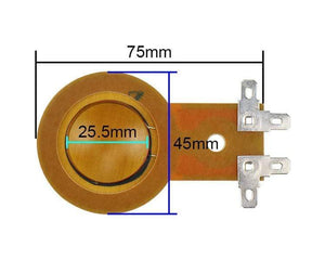 Planet Gates GHXAMP Universal 25.5mm Treble Voice Coil Horn tweeter diaphragm Resin Film Long frame Driver Head stage speaker Repair 2PCS