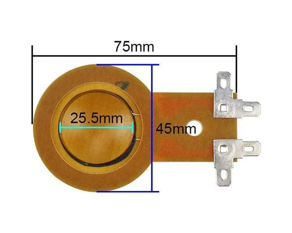 Planet Gates GHXAMP Universal 25.5mm Treble Voice Coil Horn tweeter diaphragm Resin Film Long frame Driver Head stage speaker Repair 2PCS