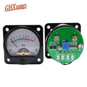 Planet Gates GHXAMP VU Meter With LED Backlight Front Rear Driver Board 45mm Pointer type VU Level Meter Direct Connect Amp Output 2PCS