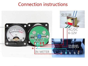 Planet Gates GHXAMP VU Meter With LED Backlight Front Rear Driver Board 45mm Pointer type VU Level Meter Direct Connect Amp Output 2PCS