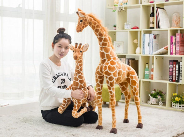 Planet Gates Giant simulation giraffe plush toy doll indoor bar lobby room decoration ornaments realistic animal photography model toy Gift
