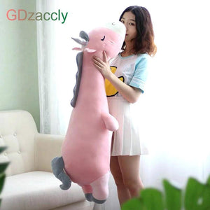 Planet Gates Giant Soft toy unicorn Stuffed Silver Horn Unicorn High Quality Sleeping Pillow Animal Bed Decor Cushion Throw Pillow