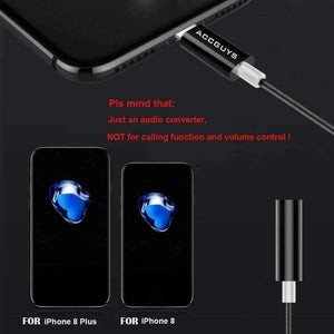 Planet Gates gift Aux Audio Extension Cable 3.5mm Female Earphone Jack Adapter Headphone Converter for iPhone 7 8 Plus XS w USB Cable Gift