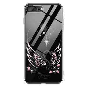 Planet Gates Gift Case for iPhone 7 X 8 Plus Cover Swarovski Element Crystals Phone Case for iPhone 7 Case Cover Plated Hard