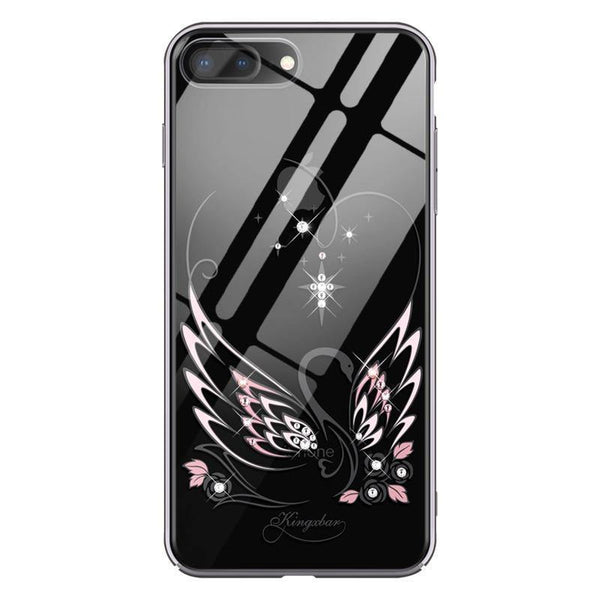 Planet Gates Gift Case for iPhone 7 X 8 Plus Cover Swarovski Element Crystals Phone Case for iPhone 7 Case Cover Plated Hard