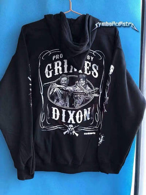 Planet Gates Gildan walking dead filigree zipper 50% Cotton 50% Polyester Pre Shrunk Flanging Black Men Hoodies Sweatshirts