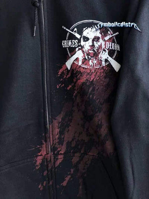 Planet Gates Gildan walking dead filigree zipper 50% Cotton 50% Polyester Pre Shrunk Flanging Black Men Hoodies Sweatshirts