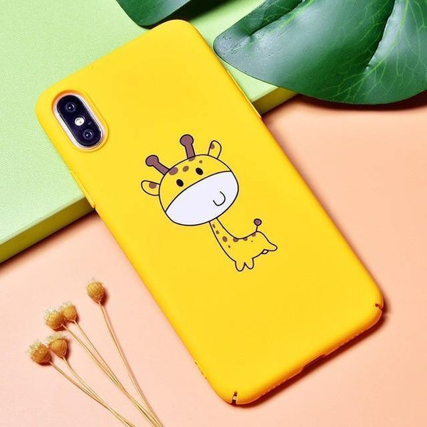 Planet Gates Giraffe / i7 Plus (i8 Plus) TOMKAS BOSS Funny Case for iPhone X Xs 7 8 Plus Luxury Cute Cartoon Hard Back Cover Phone Case for iPhone 6 S 6s Plus Coque