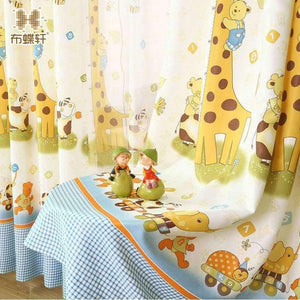 Planet Gates Giraffe Pattern Modern Shade Blinds Thick Window Blackout Curtains for Children Living Room Bedroom Kids Fabric Rideaux