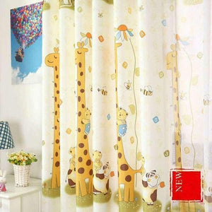 Planet Gates Giraffe Pattern Modern Shade Blinds Thick Window Blackout Curtains for Children Living Room Bedroom Kids Fabric Rideaux
