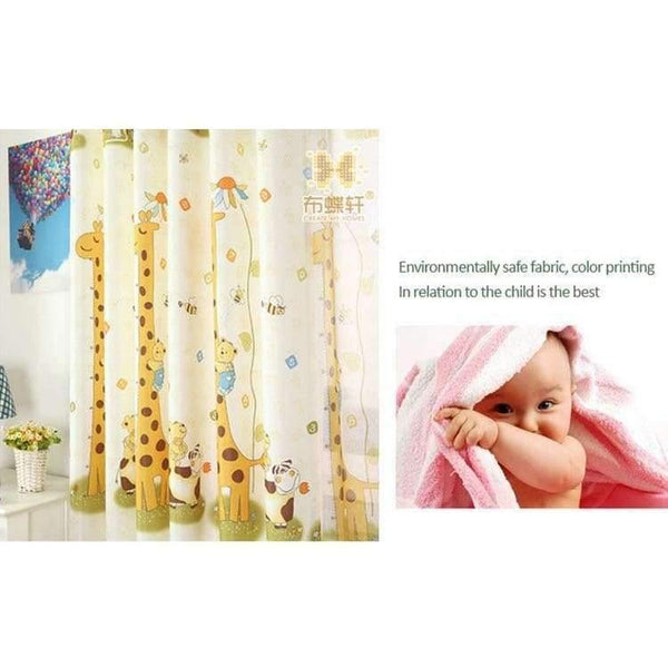 Planet Gates Giraffe Pattern Modern Shade Blinds Thick Window Blackout Curtains for Children Living Room Bedroom Kids Fabric Rideaux