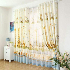 Planet Gates Giraffe Pattern Modern Shade Blinds Thick Window Blackout Curtains for Children Living Room Bedroom Kids Fabric Rideaux