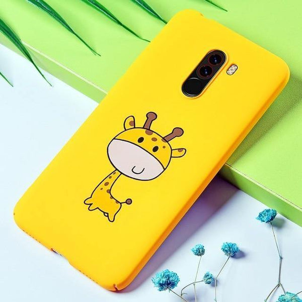 Planet Gates Giraffe / Pocophone F1 TOMKAS Funny Banana Bad Boy Pocophone F1 Case Hard Back Cover Pocophone Case Cute Animal Phone Cases for Xiaomi Pocophone F1