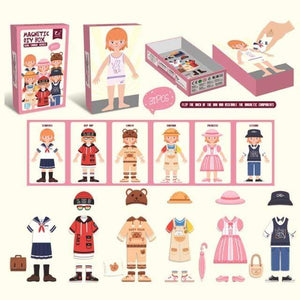 Planet Gates Girl change Kids Magnetic Human Body Cognitive DIY Puzzles Early Learning Educational Toy Montessori Funny Gift For Children Dressing Jigsaw