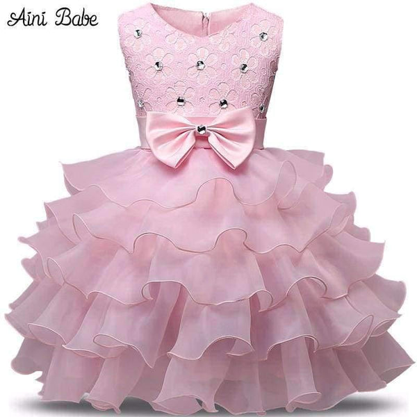 Planet Gates Girl Dress Summer 0-8 Years Floral Baby Girls Dresses Vestidos 9 Colors Wedding Party Children Clothes Birthday Clothing