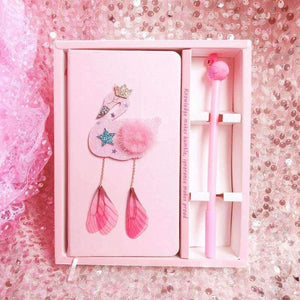 Planet Gates Girl Heart Dream Girl Lovely Pink Notebook Flamingo Shining Flowers Creative Wind Notebooks Office Stationery School Writing Pad