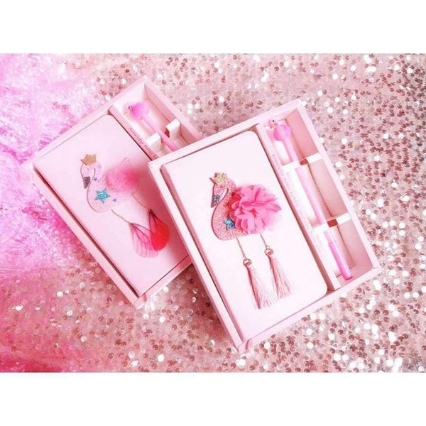 Planet Gates Girl Heart Dream Girl Lovely Pink Notebook Flamingo Shining Flowers Creative Wind Notebooks Office Stationery School Writing Pad