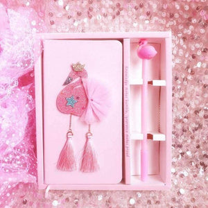 Planet Gates Girl Heart Dream Girl Lovely Pink Notebook Flamingo Shining Flowers Creative Wind Notebooks Office Stationery School Writing Pad