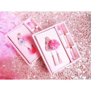 Planet Gates Girl Heart Dream Girl Lovely Pink Notebook Flamingo Shining Flowers Creative Wind Notebooks Office Stationery School Writing Pad