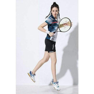 Planet Gates Girl White Blue Sets / S Male / Female Tennis shirts , Suits tennis men , table tennis Clothing , badminton Jerseys Shorts , pingpong Shorts Clothes