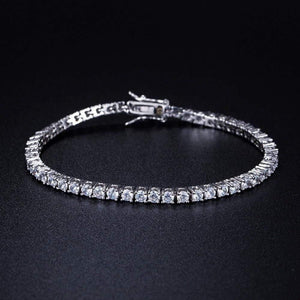Planet Gates Girl white color 3.0mm cubic zironia tennis bracelet for women 7.5 inches 3 options charm silver color bracelet gift