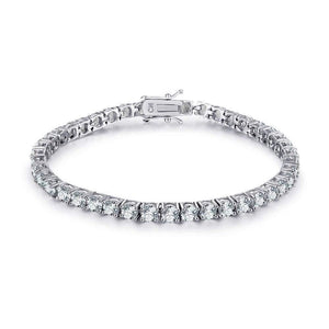 Planet Gates Girl white color 3.0mm cubic zironia tennis bracelet for women 7.5 inches 3 options charm silver color bracelet gift